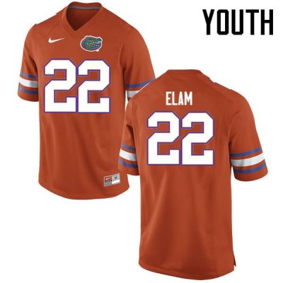 Youth Florida Gators #22 Matt Elam NCAA Nike Orange Authentic Stitched College Football Jersey VJQ6662GX